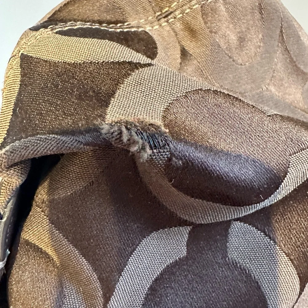 Coach Madison Sabrina Satchel in dark brown w/removable shoulder strap